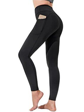 High Waist Yoga Pants with Pockets, 4-Way Stretchy, Squat Proof, Tummy Control